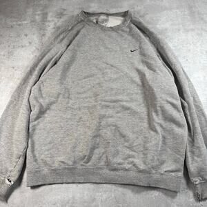Vintage Nike grey crewneck sweatshirt small check nike distressed size XL